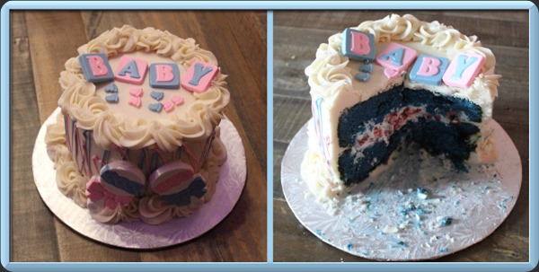 Gender Reveal Baby Cake