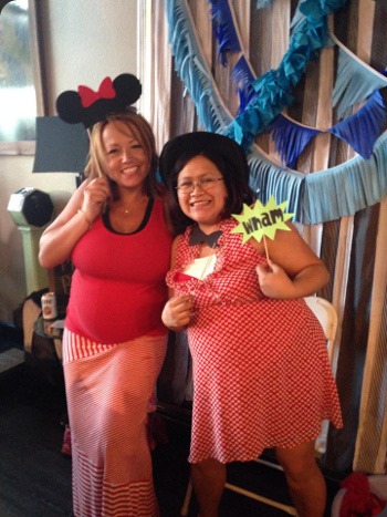 Pregnant Mums Carrie & Jen at the baby shower
