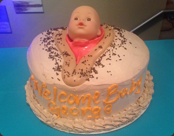 Crazy George Baby Shower Cake